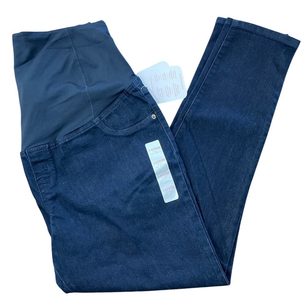 Isabel Maternity by Ingrid Low Rise Relaxed Ankle Jegging Power, Dark Wash, 14